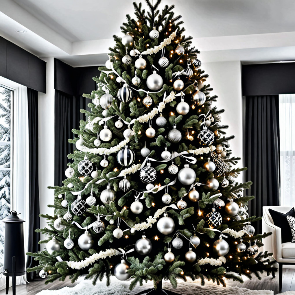 Black and White Christmas Tree