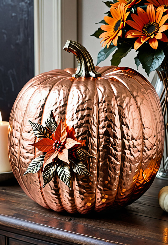 Copper Leaf Pumpkins