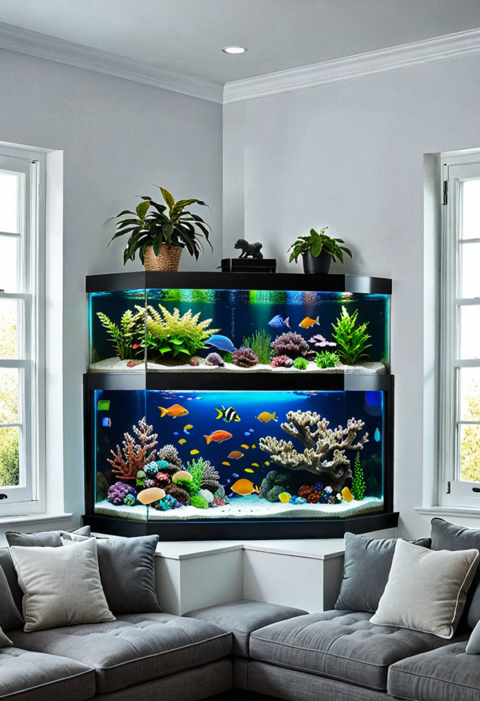 Create a Corner Window with a Built-In Aquarium