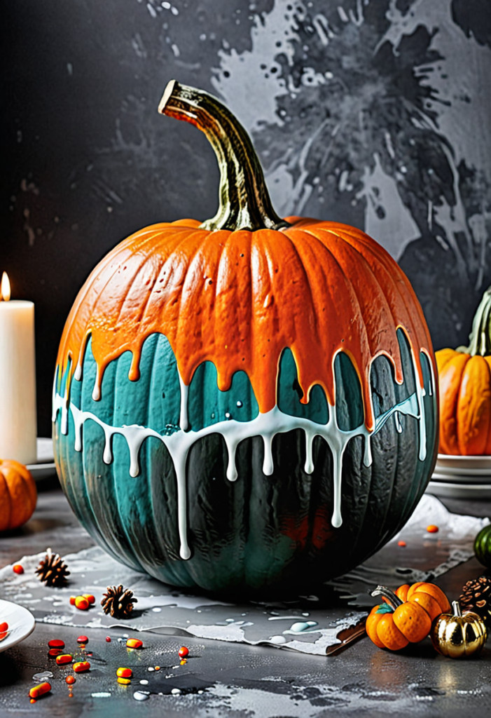 Drip-Paint Pumpkins