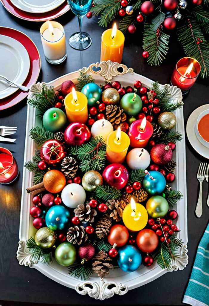 Festive and Colorful Christmas Tray