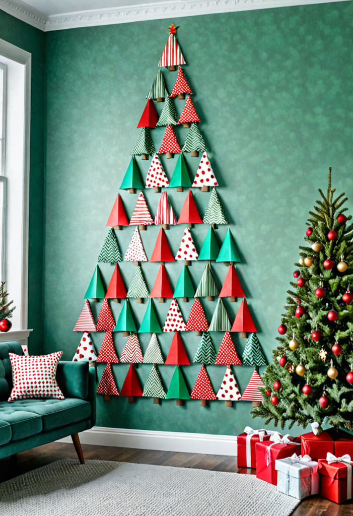 Framed Wrapping Paper Tree