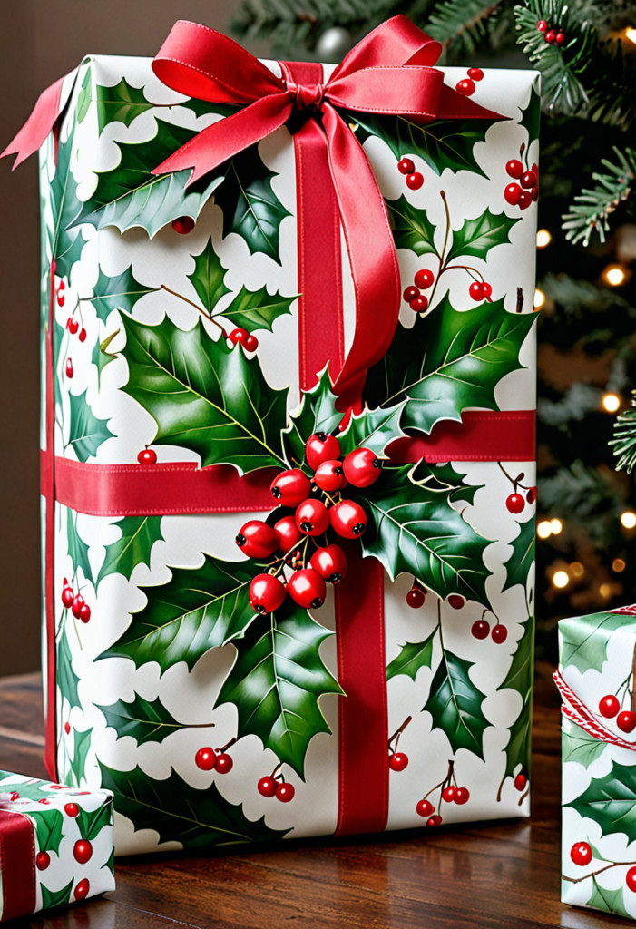 Holly Berry Gift Wrapping