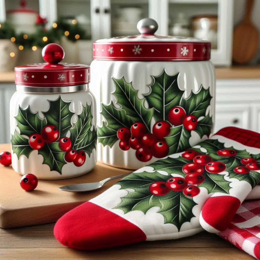 Holly Berry Kitchen Accents