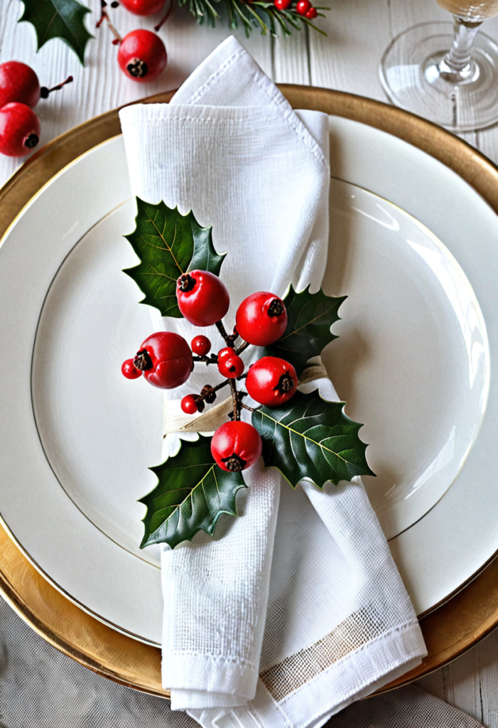 Holly Berry Napkin Rings