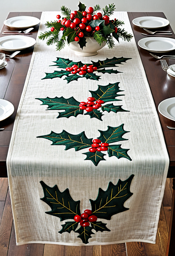 Holly Berry Table Runner