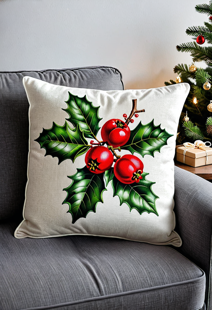 Holly Berry Throw Pillows