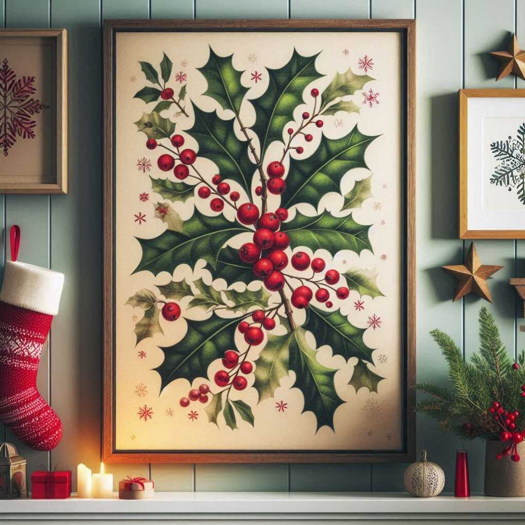 Holly Berry Wall Art