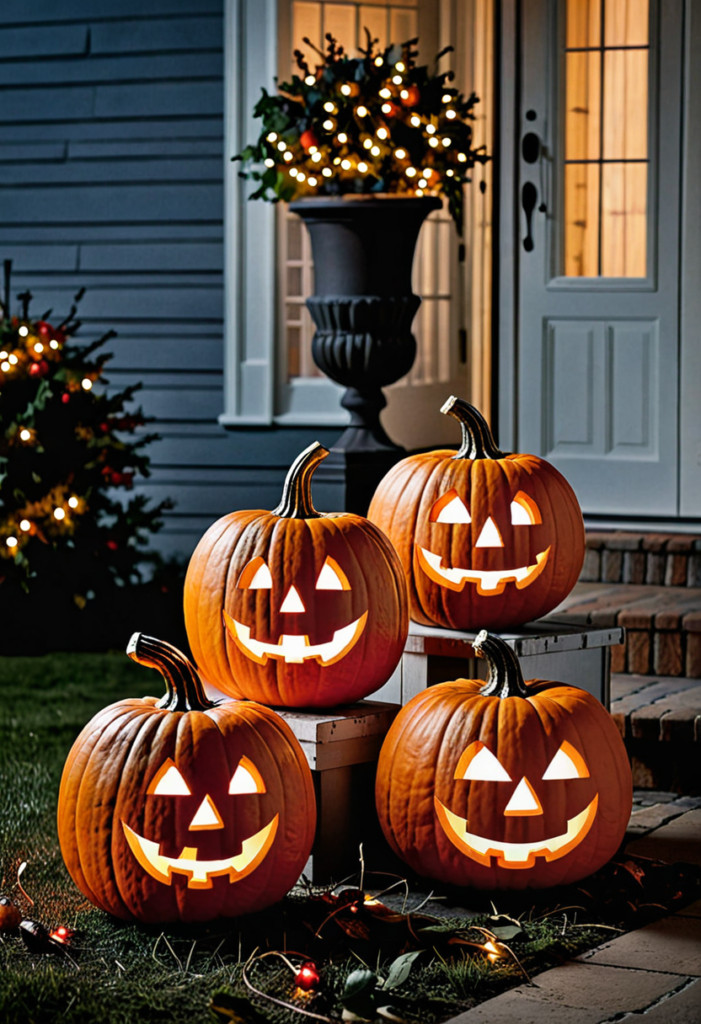 Lighted Pumpkin Lanterns