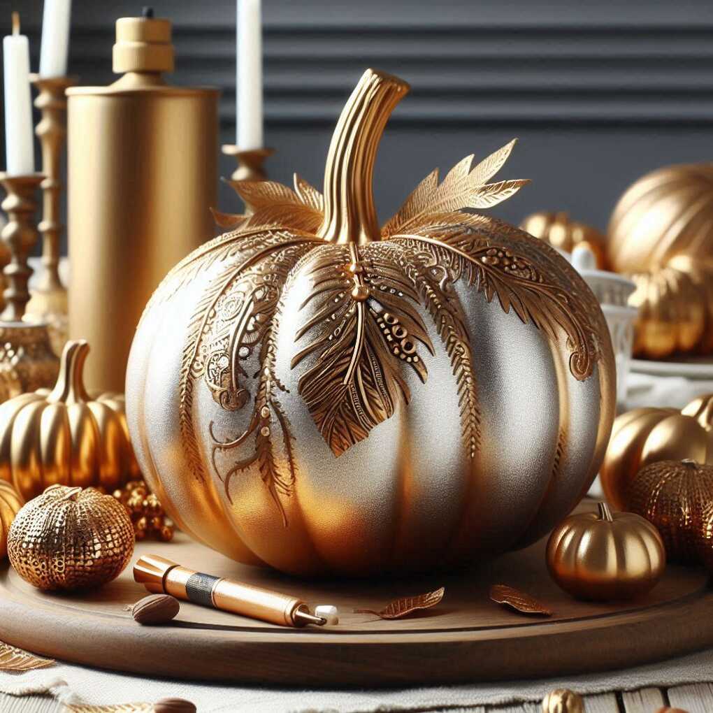 Metallic Glamour Pumpkins