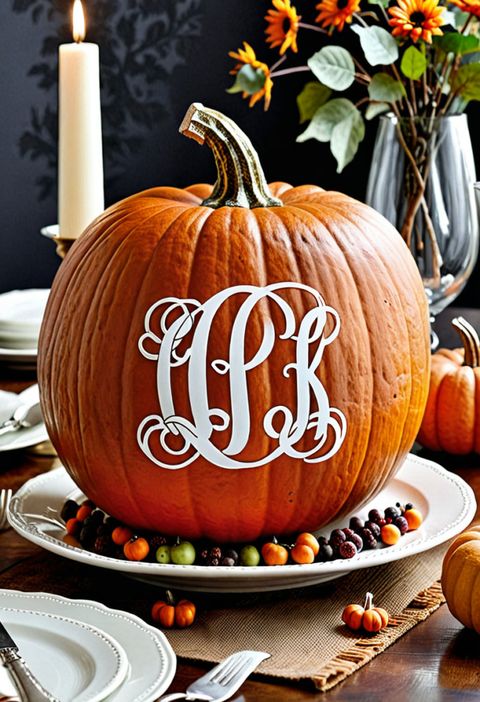 Monogrammed Pumpkins