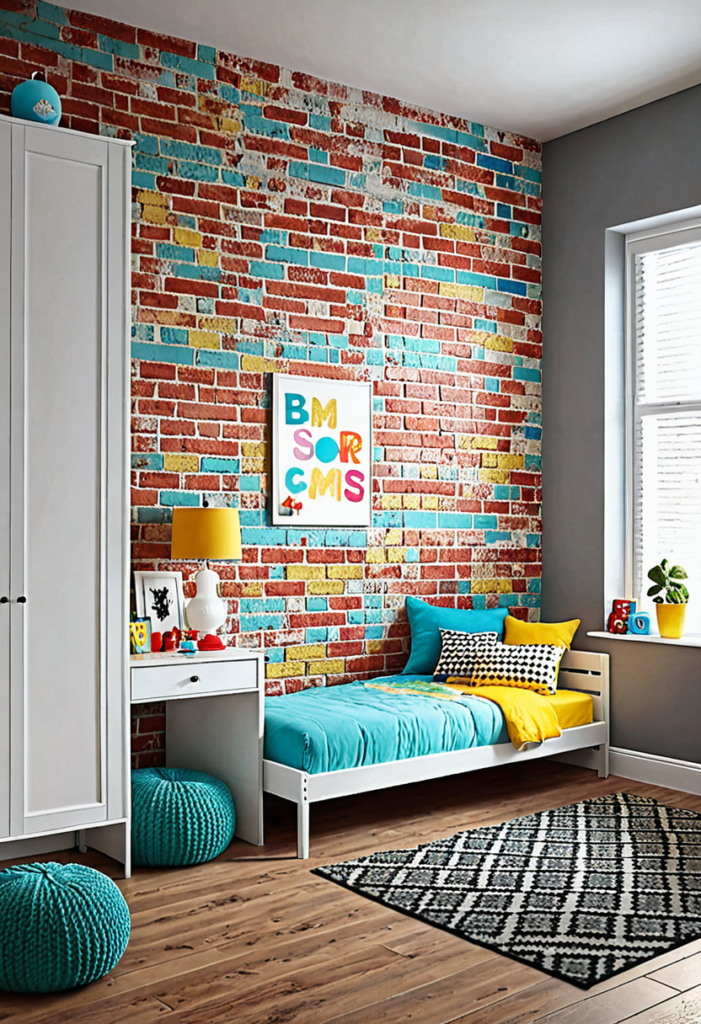 Multicolored Brick for a Playful Touch