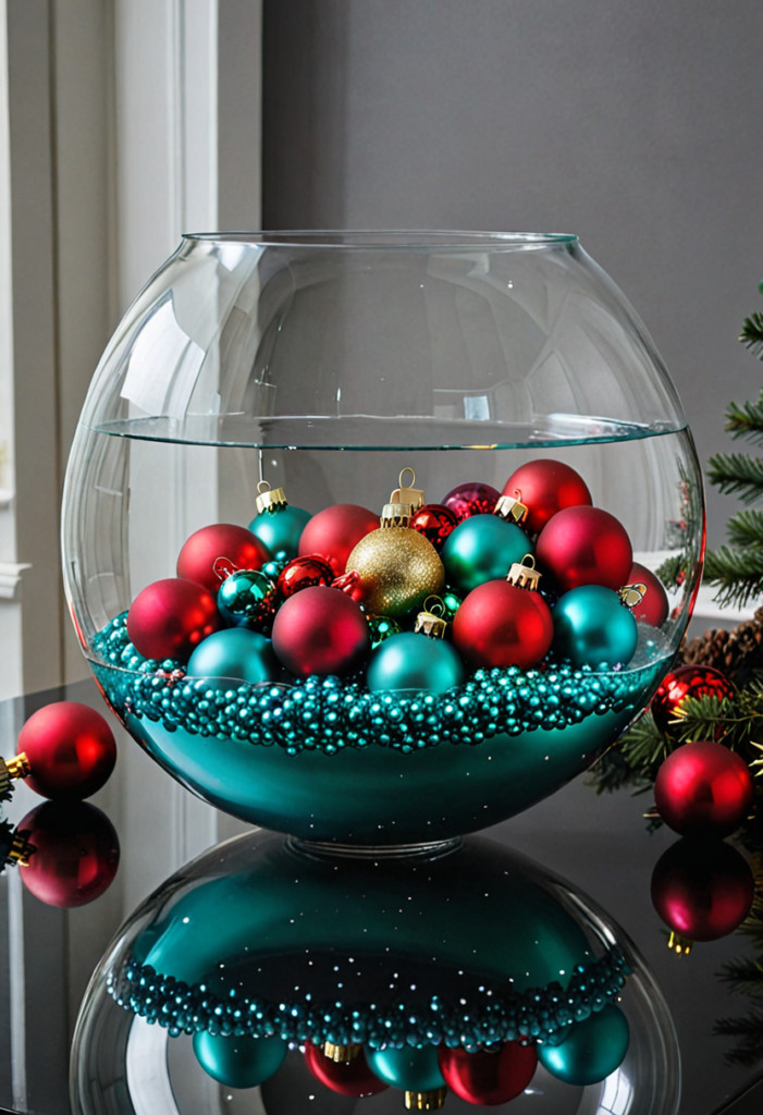 Ornaments in a Floating Bowl