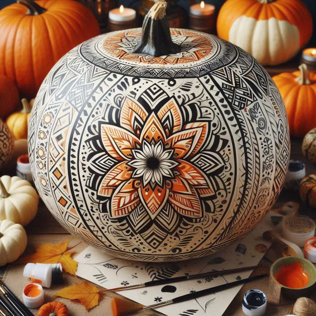 Painted Pattern Pumpkins