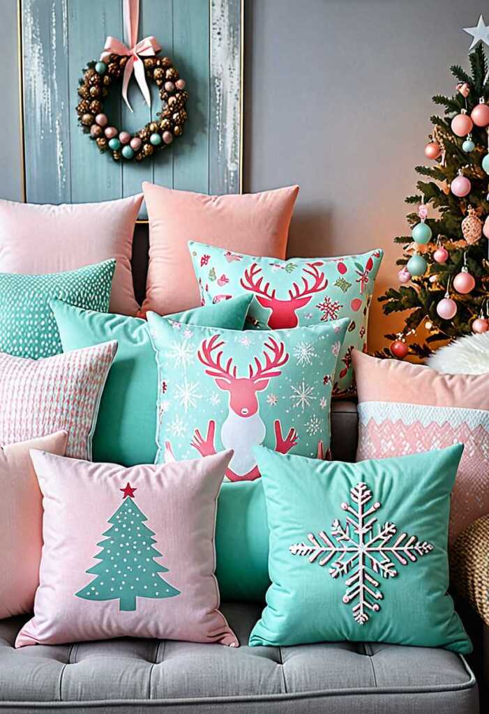 Pastel Christmas Pillows