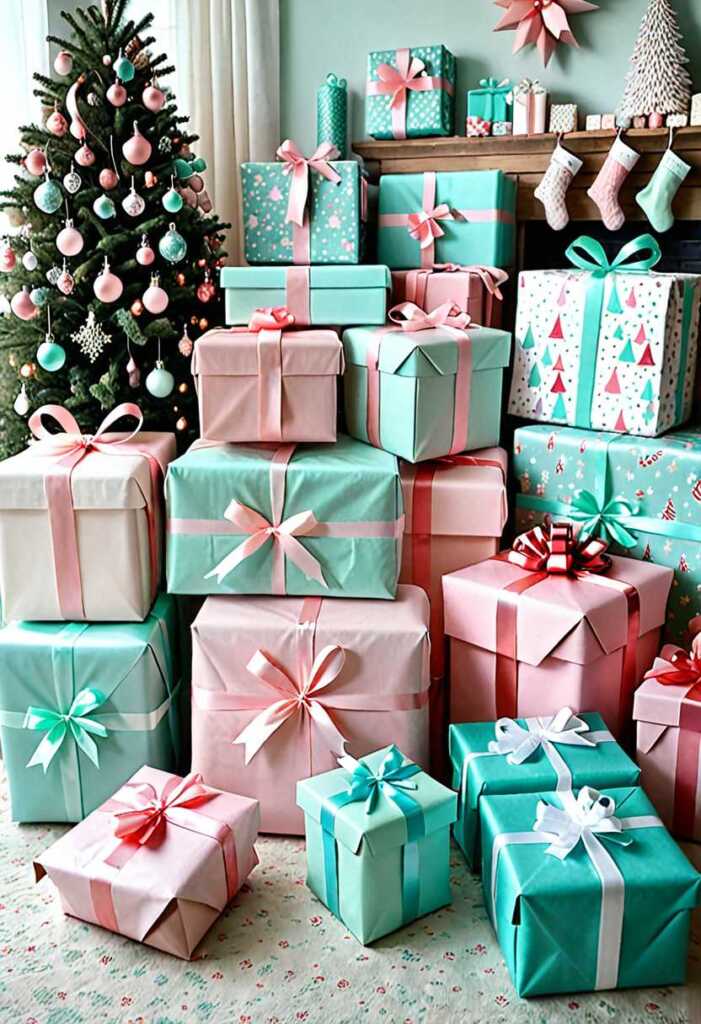 Pastel Christmas Wrapping Paper