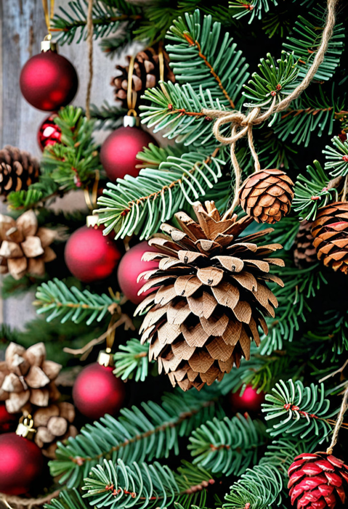 Pinecone and Burlap Garland