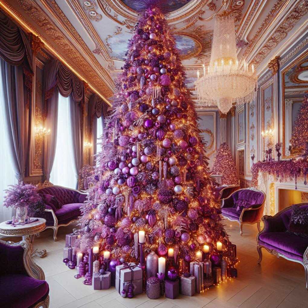 Purple Christmas Tree Decoration