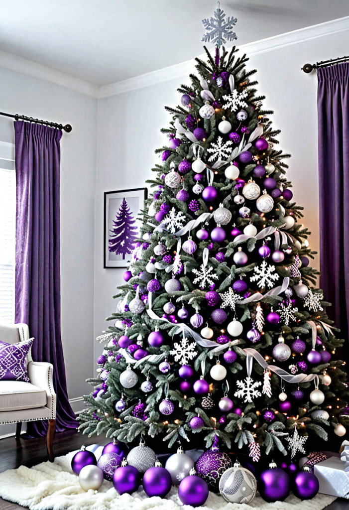 Purple and White Winter Wonderland