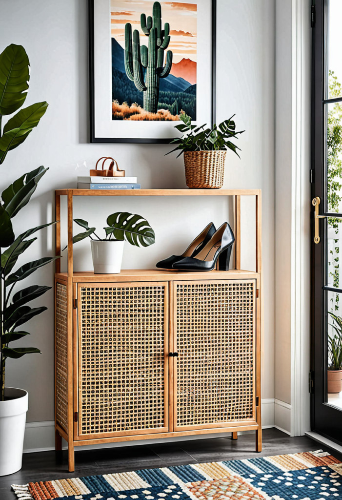  Rattan-Fronted Statement Piece