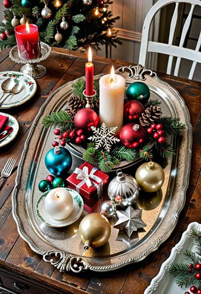 Vintage-Inspired Christmas Tray