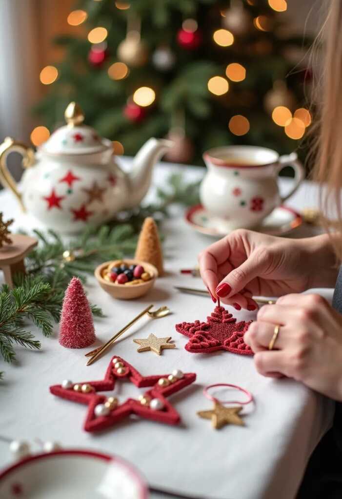 A DIY Ornament Making Tea Party