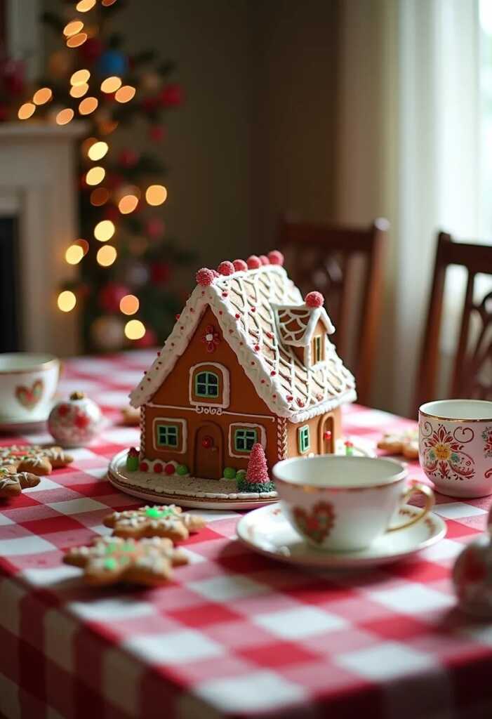 A Gingerbread House Building Tea Party