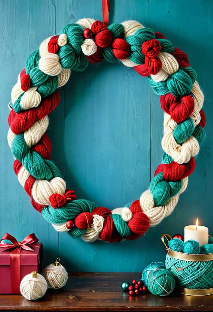 Boho Chic Yarn Wreath