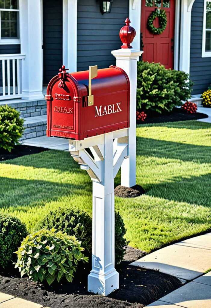 Custom-Painted Mailbox Post