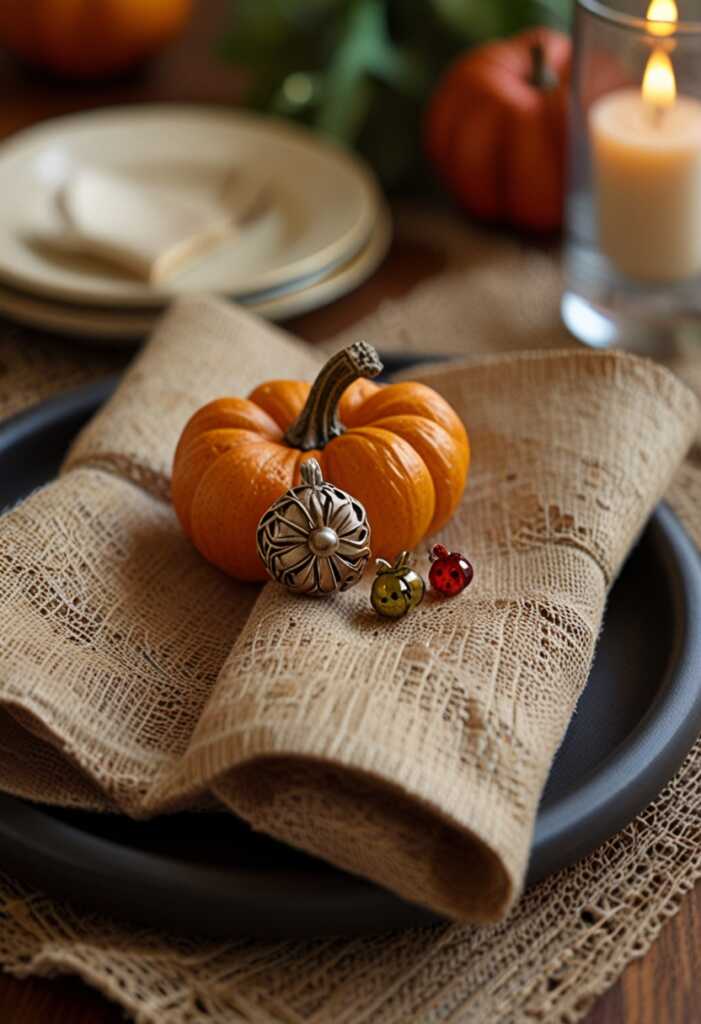 Fall-themed napkin Rings