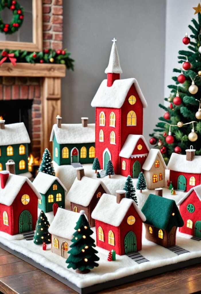 Felt Christmas Village