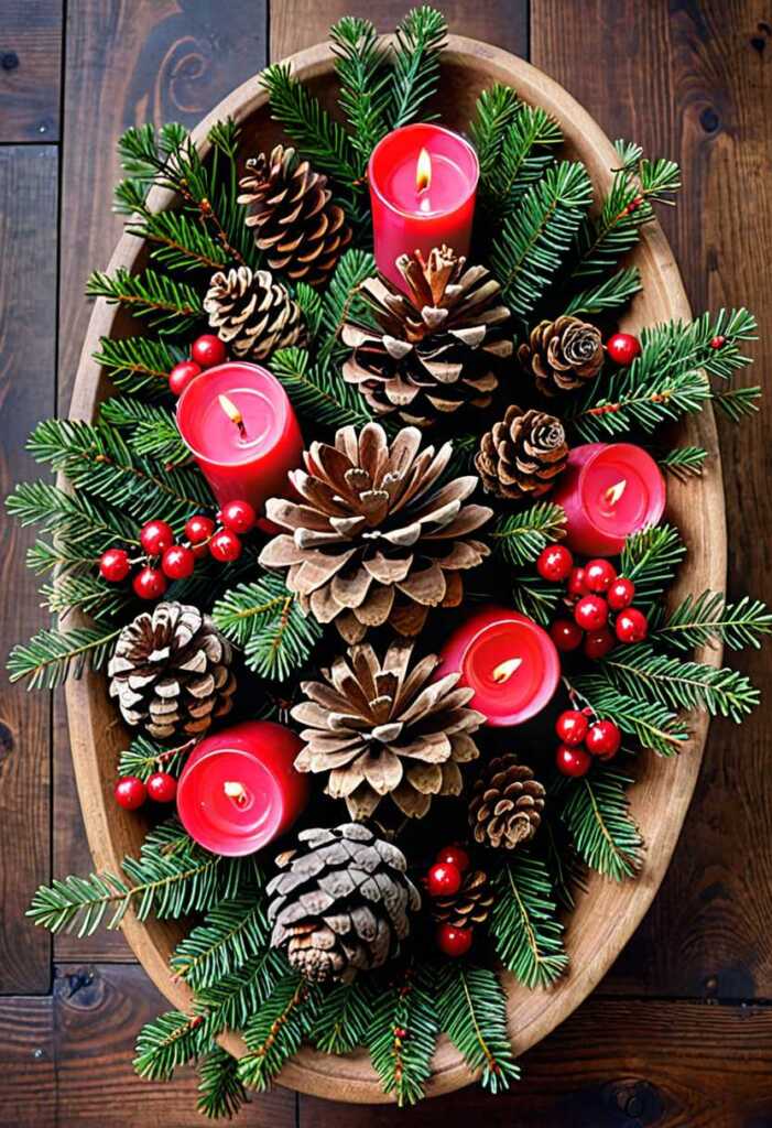 Festive Pinecone Arrangement