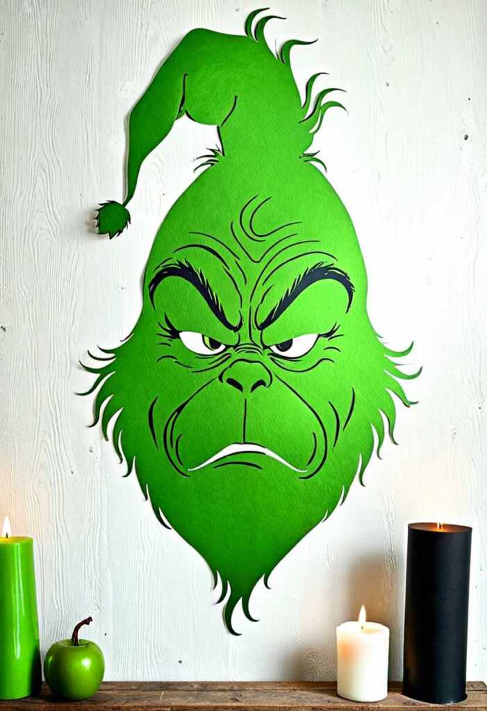 Grinch Silhouette Wall Art