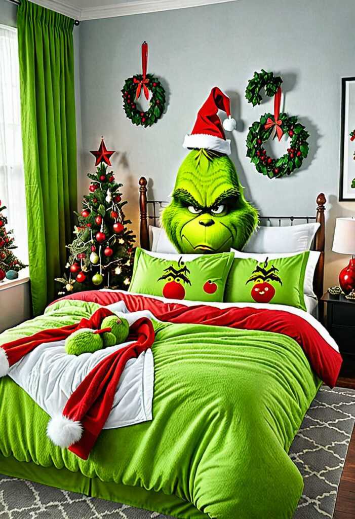 Grinch-Themed Bedding and Linens