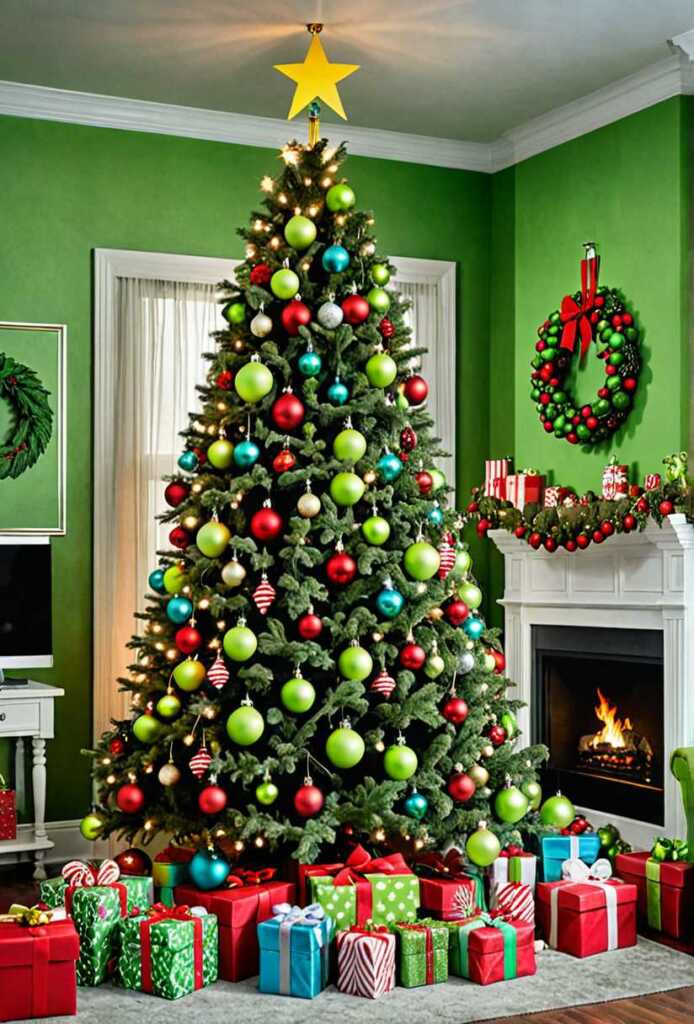 Grinch-Themed Christmas Tree