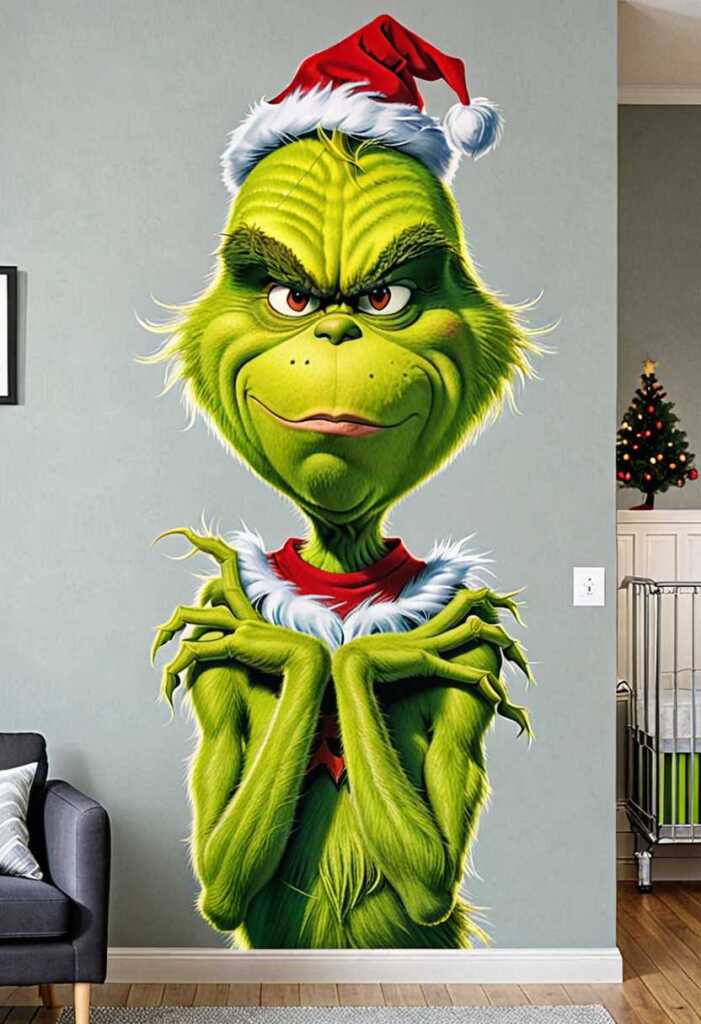 Grinch Themed Wall Decals