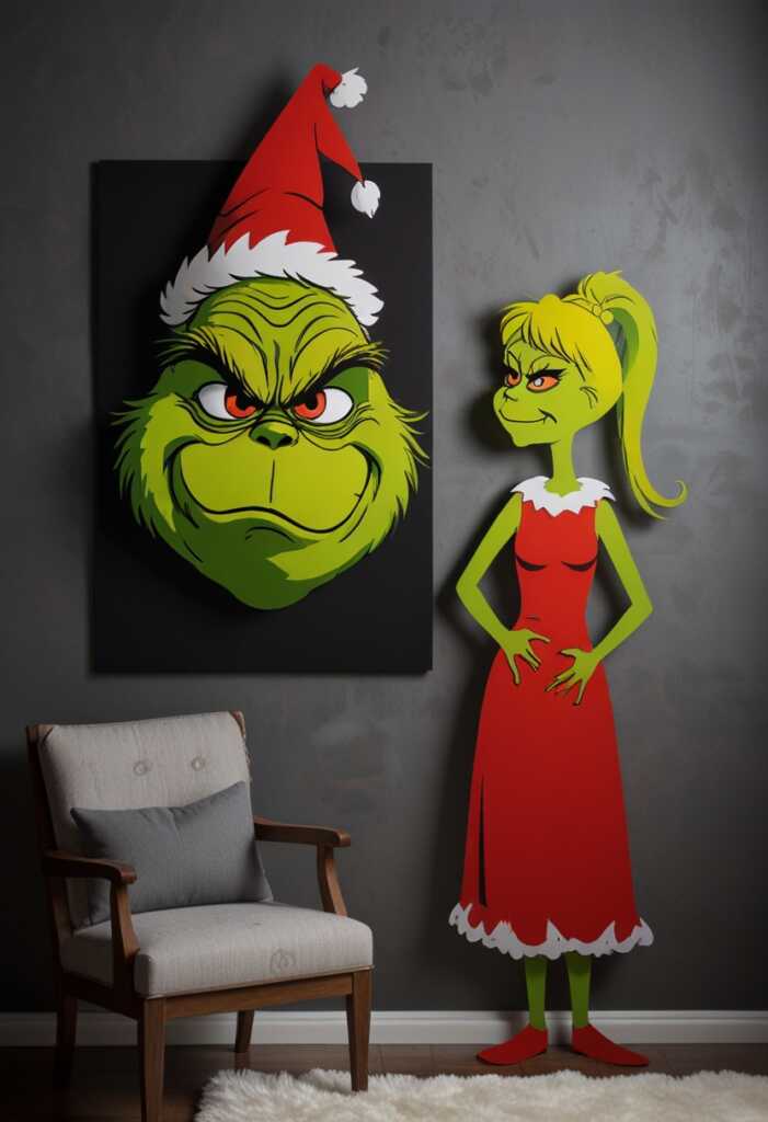 Grinch and Cindy Lou Who Cutouts