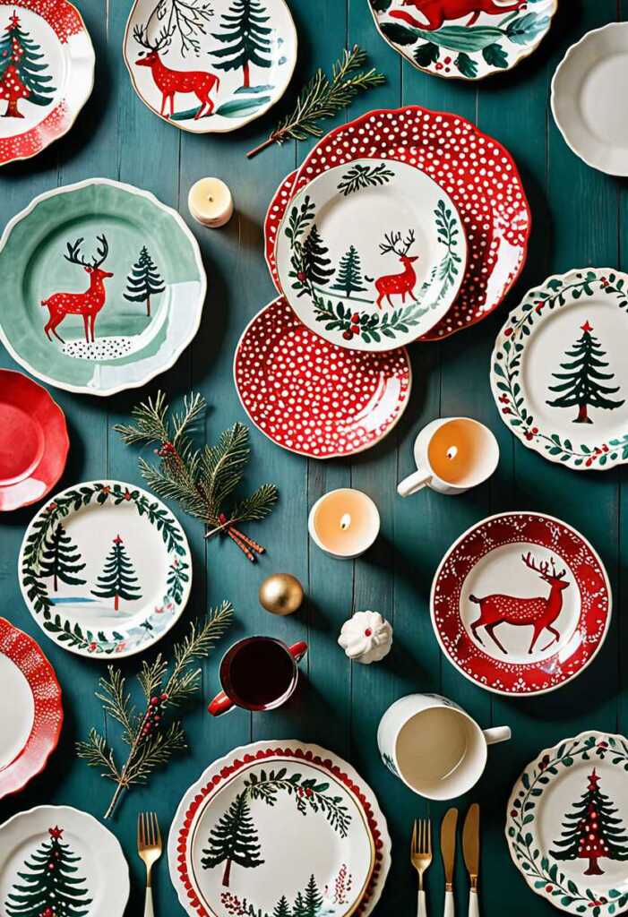 Hand-Painted Holiday Plates