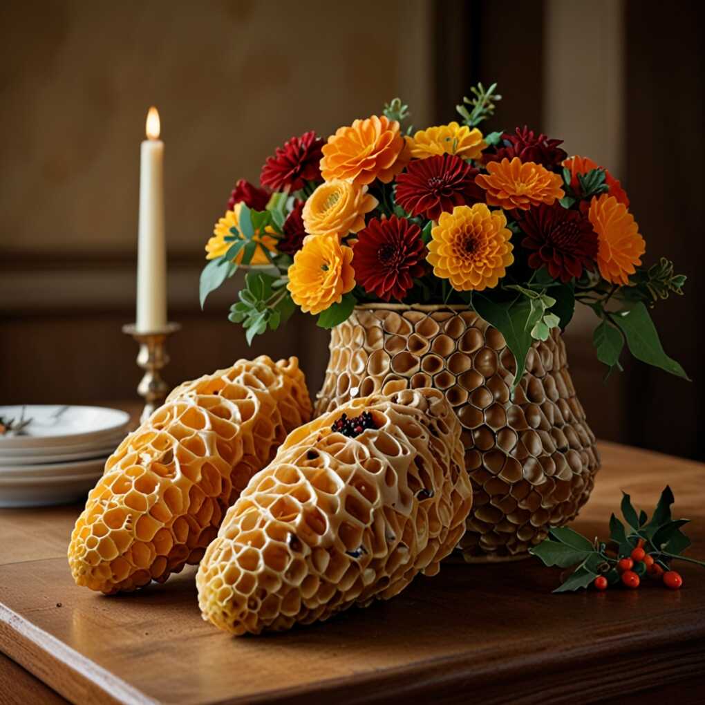 Honeycomb Cornucopias for a Traditional Touch