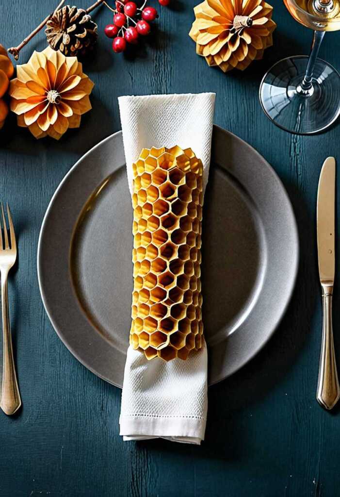 Honeycomb Napkin Rings for a Touch of Class