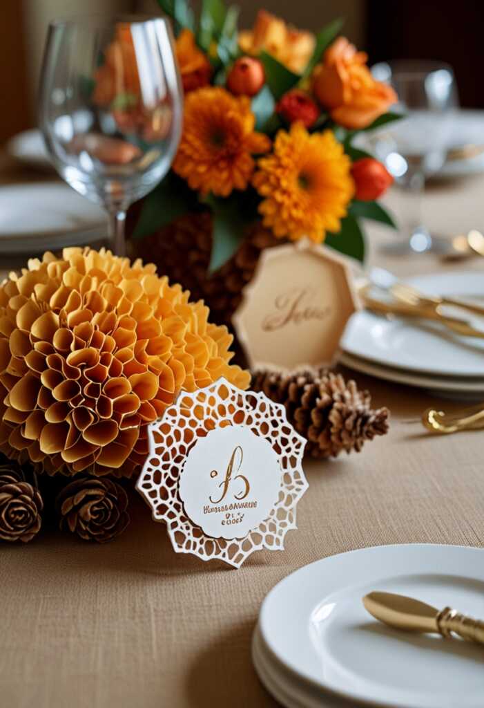 Honeycomb Place Cards for Personalized Touch