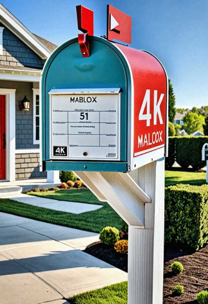 House-shaped Mailbox Post