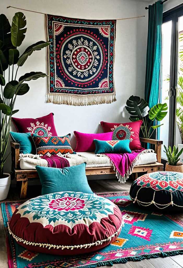 Incorporate Boho Floor Pillows