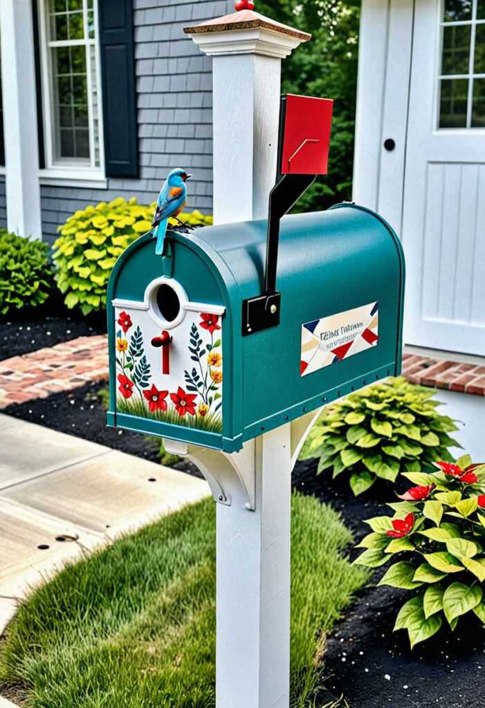 Mailbox with Built-in Birdhouse