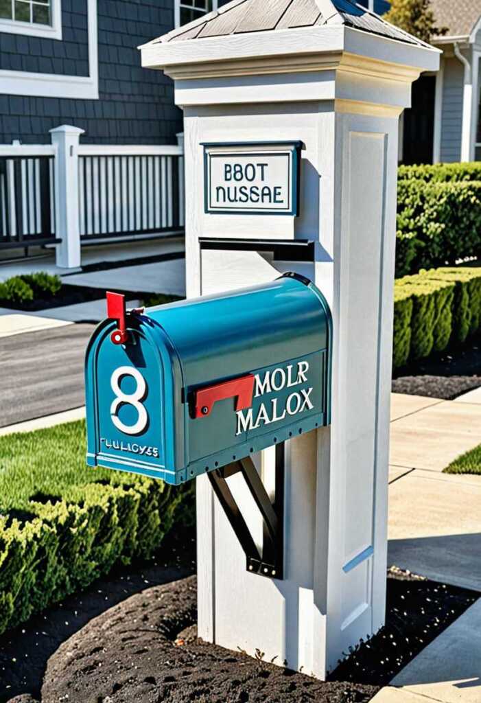 Mailbox with Built-in Sign