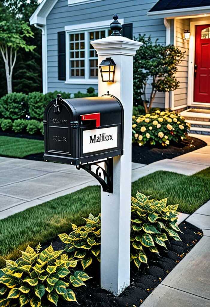 Mailbox with Built-in Solar Lights