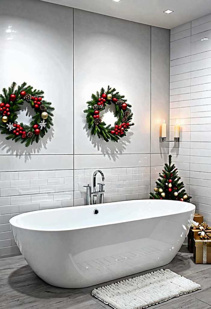 Minimalist Christmas Decor for the Bathroom