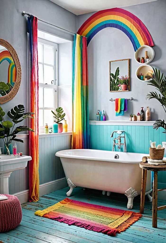 Rainbow-Themed Bathroom