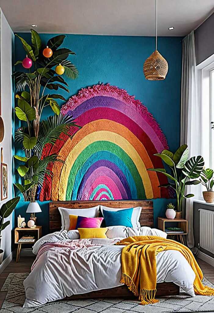 Rainbow-Themed Bedroom