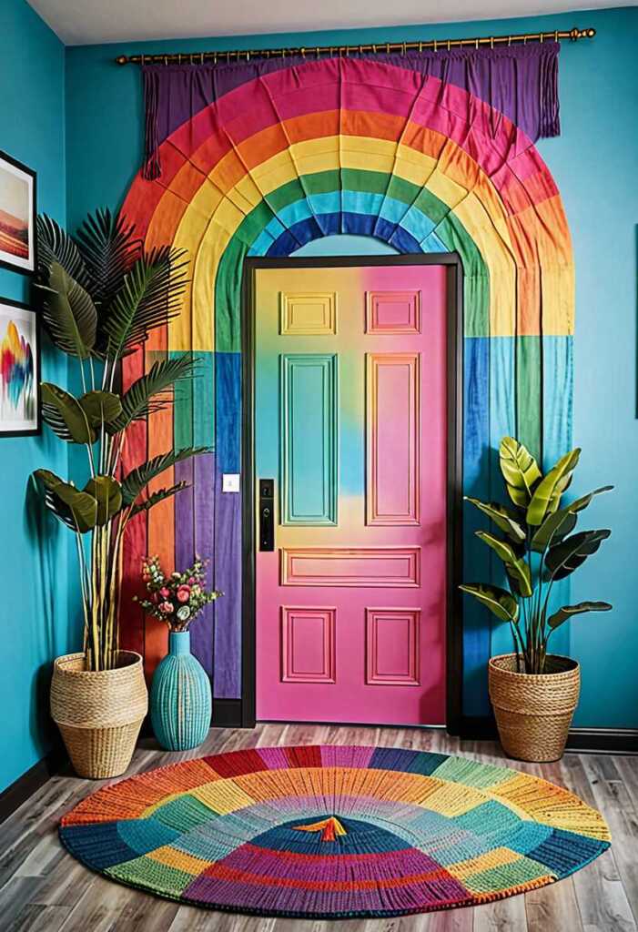 Rainbow-Themed Entryway